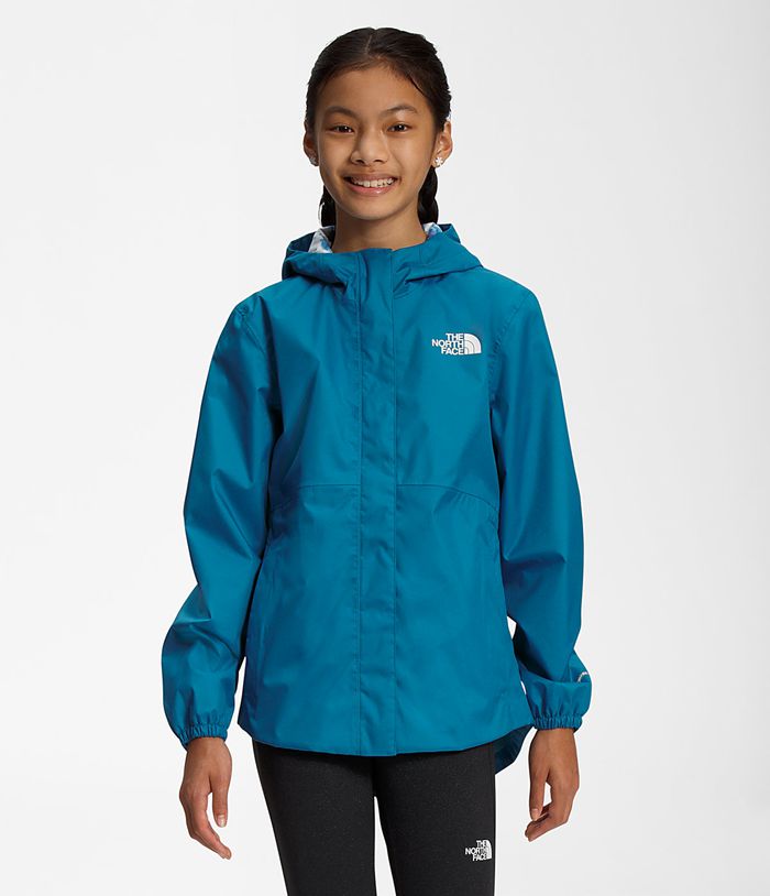 The North Face Jacket Antora Rain Blue - Girls - Thailand NXMLE-8597